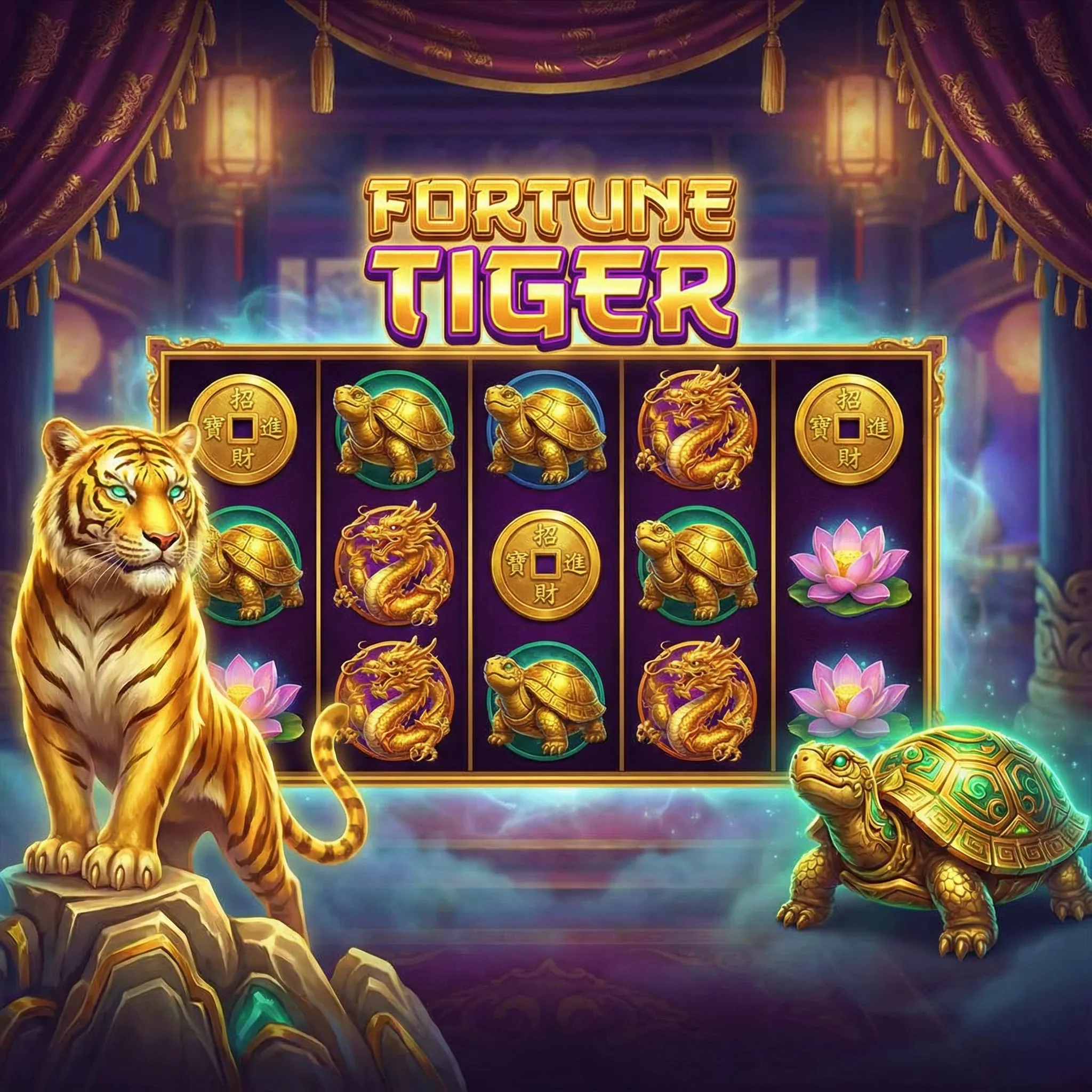 Slot Fortune Tiger com tartaruga dourada